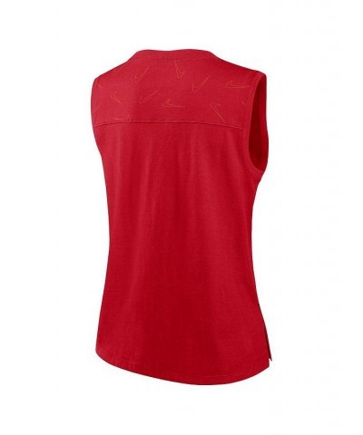 Women's Red St. Louis Cardinals Muscle Play Tank Top Red $26.99 Tops