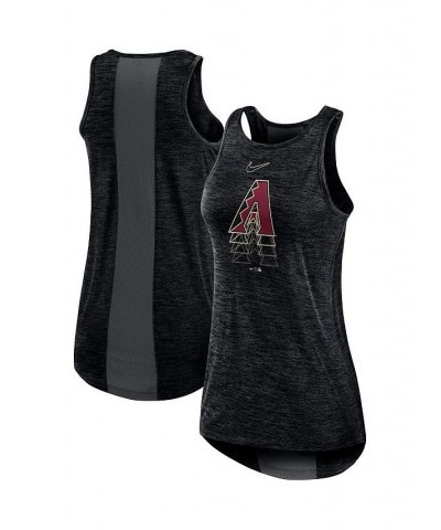 Women's Black Arizona Diamondbacks Logo Fade High Neck Performance Tank Top Black $21.50 Tops