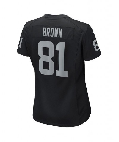 Women's Tim Brown Black Las Vegas Raiders Game Retired Player Jersey Black $67.20 Jersey