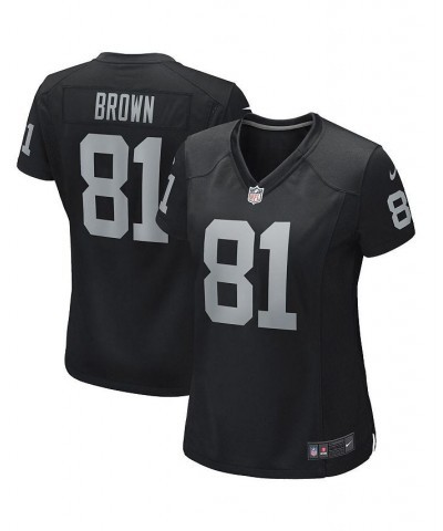 Women's Tim Brown Black Las Vegas Raiders Game Retired Player Jersey Black $67.20 Jersey