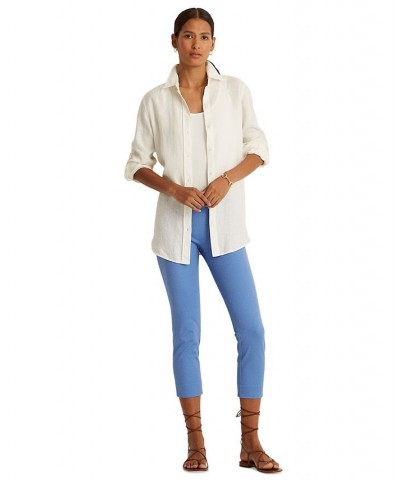 Twill Cropped Skinny Pant Blue Loch $37.23 Pants