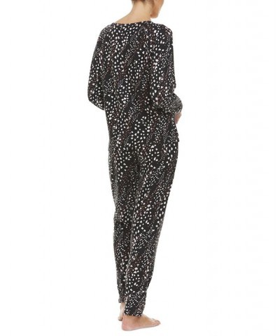 Women's Colby Sweater Knit Pajama Set Black $18.86 Sleepwear