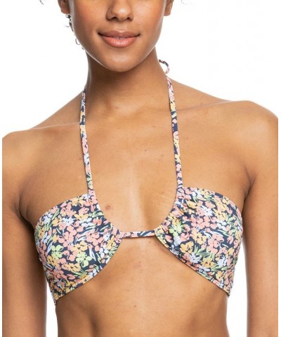 Juniors' Pt Beach Classics Floral-Print Halter Bikini Top Mood Indigo Ditsy Love $30.24 Swimsuits