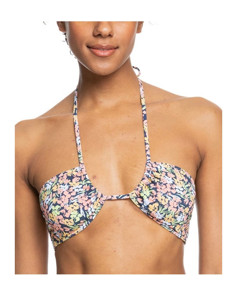 Juniors' Pt Beach Classics Floral-Print Halter Bikini Top Mood Indigo Ditsy Love $30.24 Swimsuits