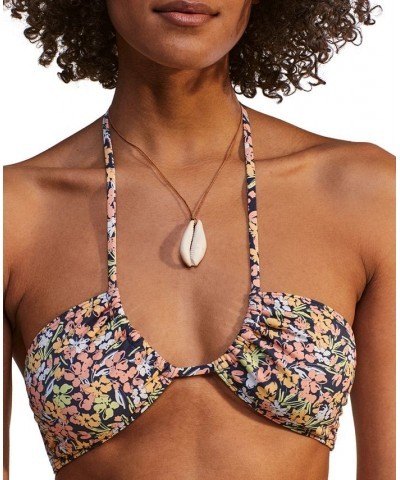 Juniors' Pt Beach Classics Floral-Print Halter Bikini Top Mood Indigo Ditsy Love $30.24 Swimsuits