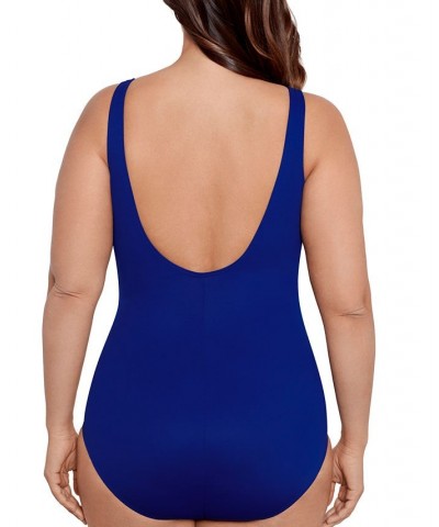 Plus Size Oceanus One-Piece Swimsuit Azul Blue $83.60 Swimsuits