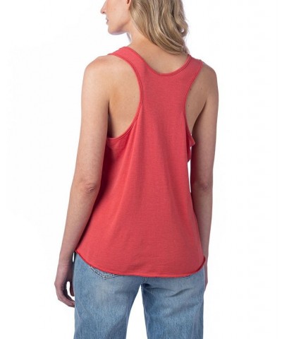 Women's Modal Tri-Blend Racer Tank Top Red $22.88 Tops