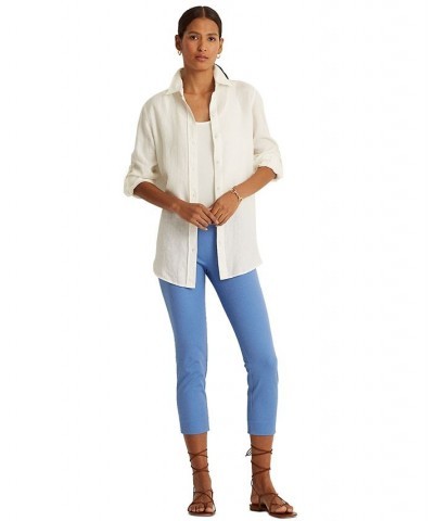 Twill Cropped Skinny Pant Blue Loch $37.23 Pants