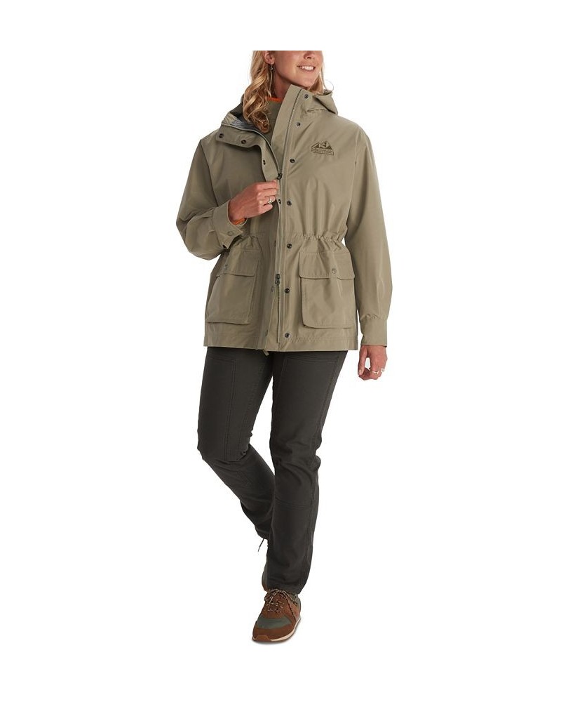 Women's '78 All Weather Hooded Waterproof Parka Gray $70.50 Coats