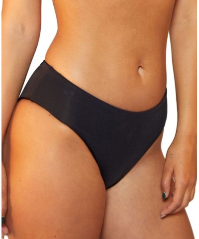 Juniors' Solid One-and-Only Adjustable Strap Bralette Bikini Top & Matching Bottoms Black $27.00 Swimsuits