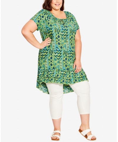 Plus Size Avery Crush Tunic Top Sunshine $19.84 Tops