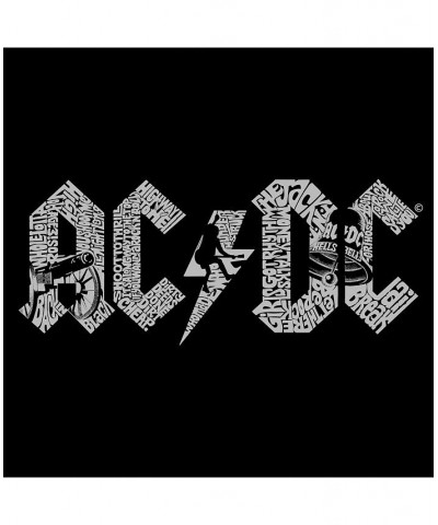 Women's AC/DC Word Art V-Neck T-Shirt Black $20.64 Tops