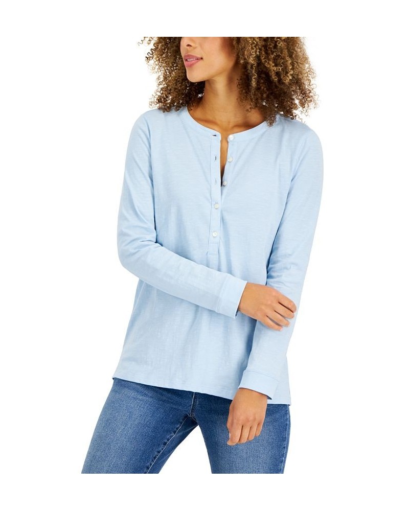 Henley Top Angel Falls $12.67 Tops