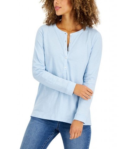 Henley Top Angel Falls $12.67 Tops