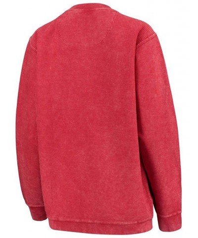 Women's Red Wisconsin Badgers Comfy Cord Corduroy Crewneck Sweatshirt Red $43.19 Sweatshirts