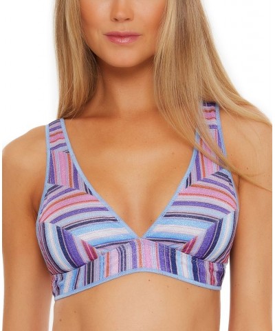 South Coast Teagan Metallic Striped Bikini Top Starry Night Multi $25.76 Swimsuits