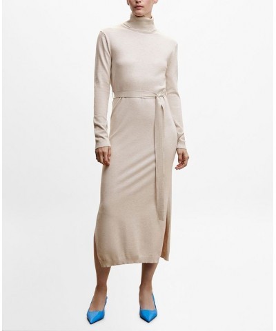 Women's Knitted Turtleneck Dress Light, Pastel Gray $32.90 Dresses