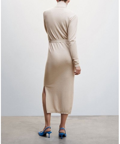 Women's Knitted Turtleneck Dress Light, Pastel Gray $32.90 Dresses