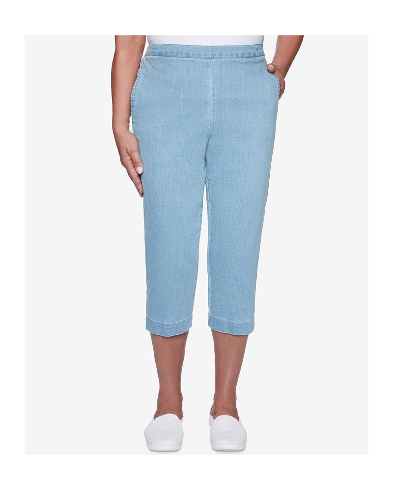 Petite Classics Pull-On Capri Pants Light Denim $31.32 Jeans