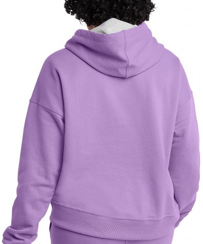 Women's Powerblend Fleece Sweatshirt Hoodie Mauve/Oxford Grey $15.04 Sweatshirts