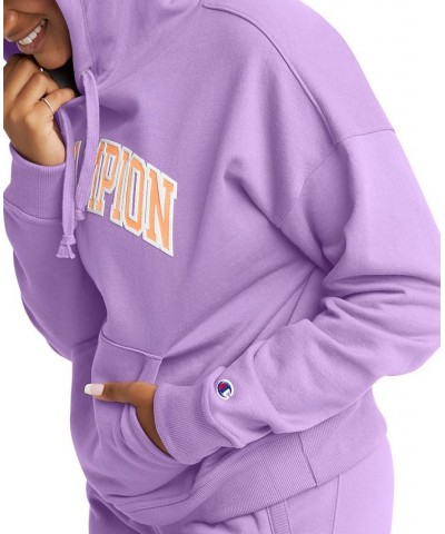 Women's Powerblend Fleece Sweatshirt Hoodie Mauve/Oxford Grey $15.04 Sweatshirts