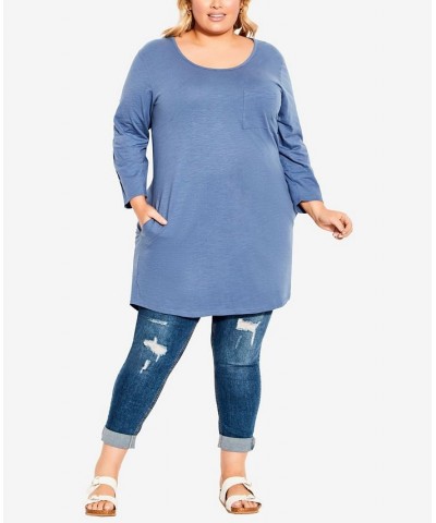 Plus Size Marion Tunic Top Slate $31.20 Tops