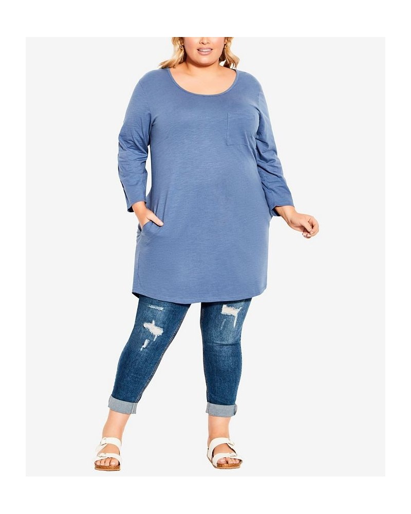 Plus Size Marion Tunic Top Slate $31.20 Tops