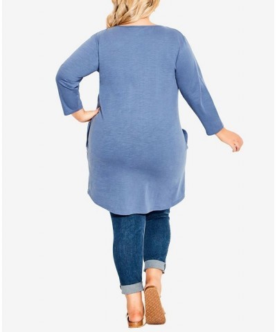 Plus Size Marion Tunic Top Slate $31.20 Tops