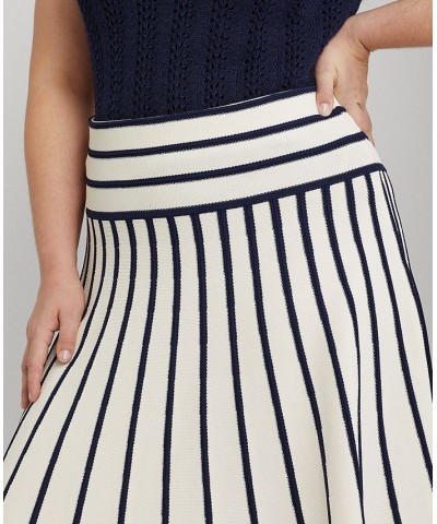 Plus Size Knit Midi Skirt Mascarpone Cream/french Navy $70.30 Skirts