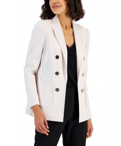 Women's Compression Faux Double-Breasted Jacket Anne White $34.44 Jackets