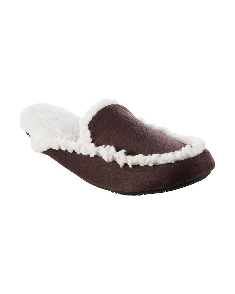 Isotoner Microsuede Alex Scuff with 360 Surround Memory Foam Slipper Online Only Dark Chocolate $12.76 Shoes