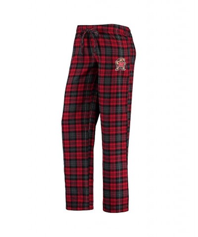 Women's Red Black Maryland Terrapins Lodge T-shirt and Flannel Pants Sleep Set Red, Black $31.19 Pajama