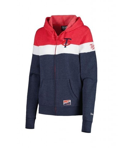 Women's Heather Navy Minnesota Twins Colorblock Full-Zip Hoodie Jacket Heather Navy $33.60 Jackets