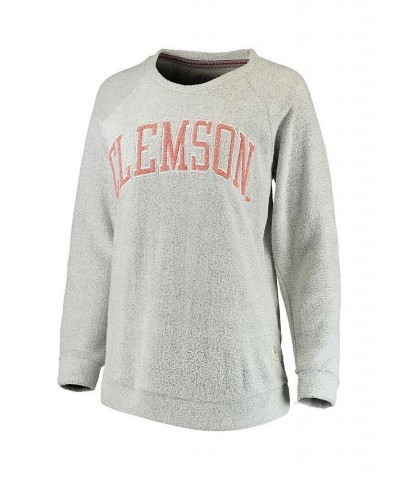 Women's Gray Clemson Tigers Helena Comfy Sweatshirt Gray $36.39 Sweatshirts