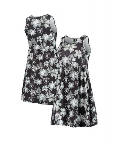 Women's Black Las Vegas Raiders Floral Sundress Black $28.60 Dresses