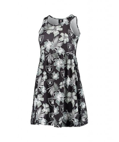 Women's Black Las Vegas Raiders Floral Sundress Black $28.60 Dresses