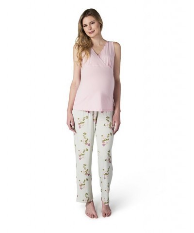 Women's Analise During & After 5-Piece Maternity/Nursing Sleep Set Peony $37.40 Sleepwear