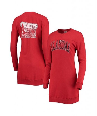 Women's Crimson Oklahoma Sooners 2-Hit Sweatshirt Dress Red $29.40 Dresses