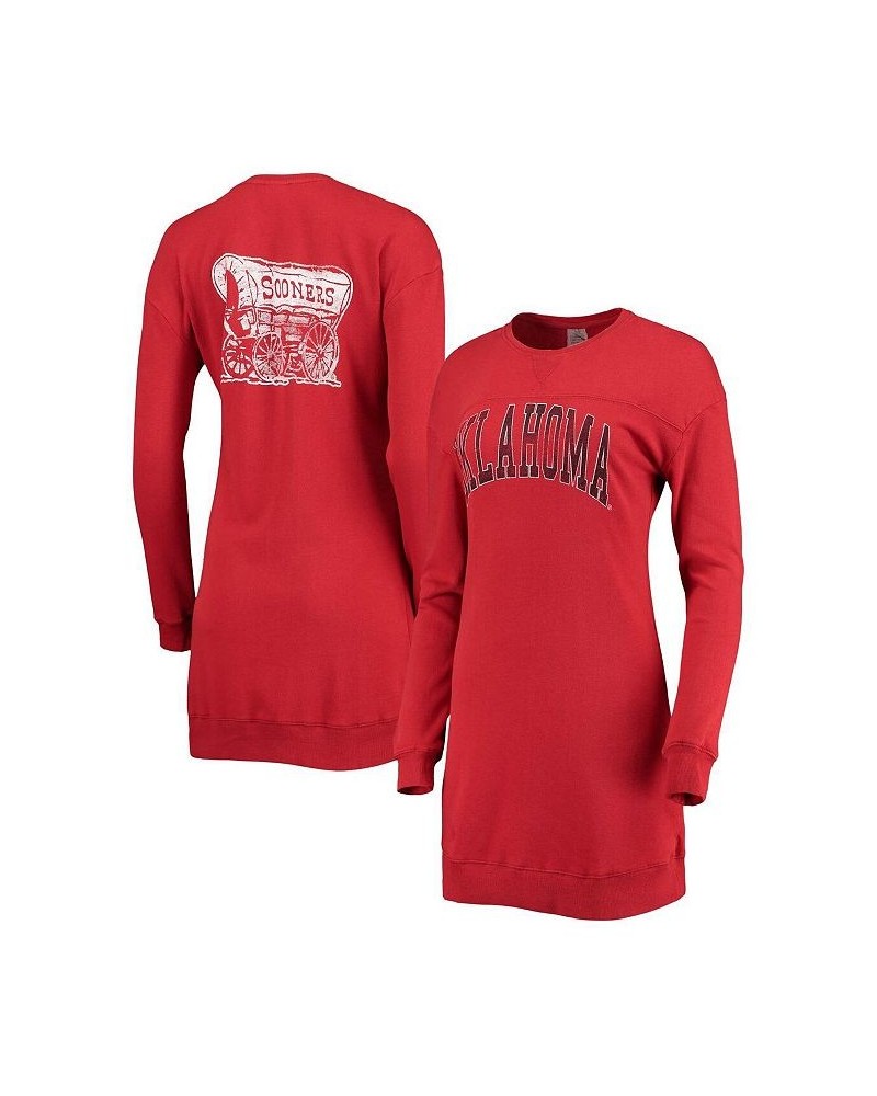 Women's Crimson Oklahoma Sooners 2-Hit Sweatshirt Dress Red $29.40 Dresses