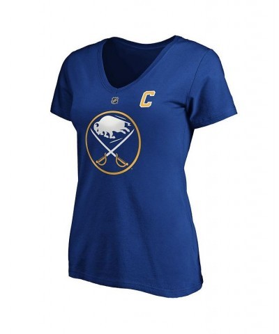 Women's Branded Jack Eichel Royal Buffalo Sabres Plus Size Name and Number V-Neck T-shirt Royal $22.61 Tops