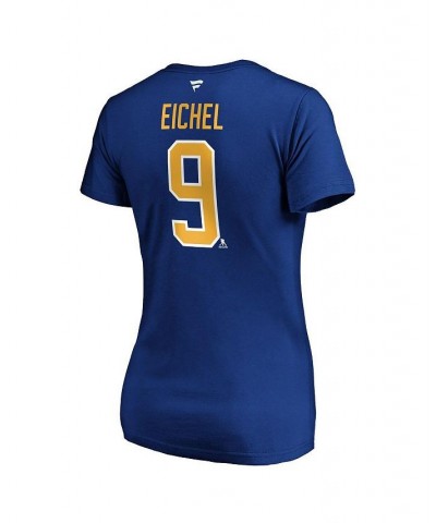 Women's Branded Jack Eichel Royal Buffalo Sabres Plus Size Name and Number V-Neck T-shirt Royal $22.61 Tops