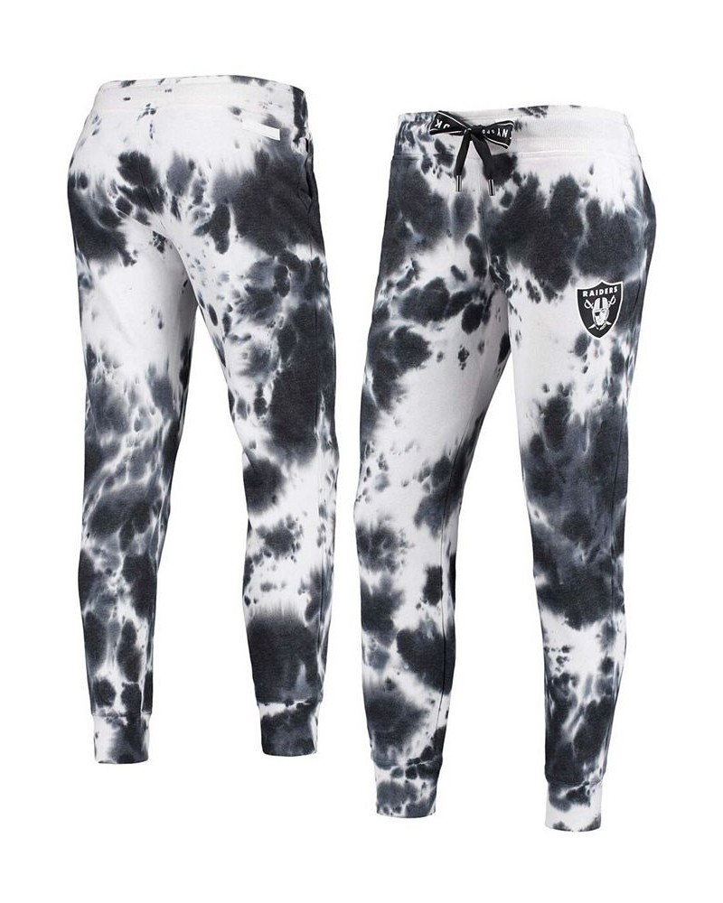 Women's White and Black Las Vegas Raiders Melody Tie-Dye Jogger Pants White, Black $42.30 Pants