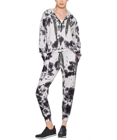 Women's White and Black Las Vegas Raiders Melody Tie-Dye Jogger Pants White, Black $42.30 Pants