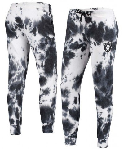 Women's White and Black Las Vegas Raiders Melody Tie-Dye Jogger Pants White, Black $42.30 Pants