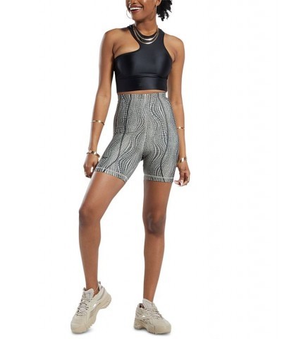 Women's x Cardi B Cropped Asymmetrical Top Black $15.64 Tops