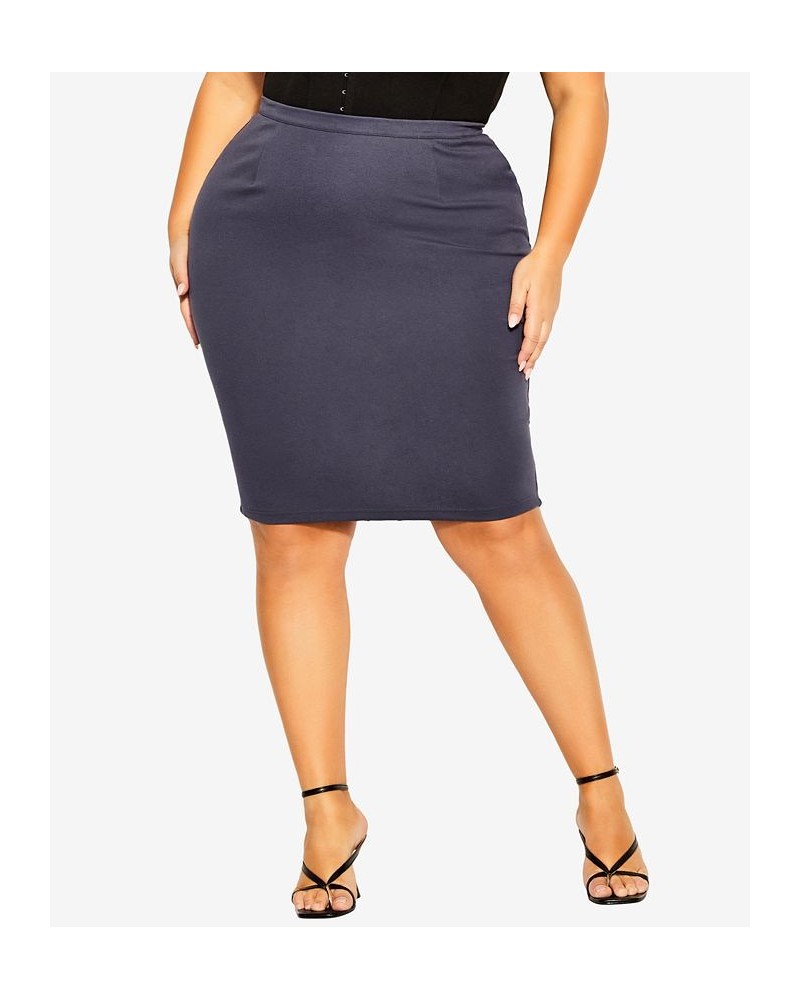 Trendy Plus Midi Tube Skirt Gray $29.67 Skirts