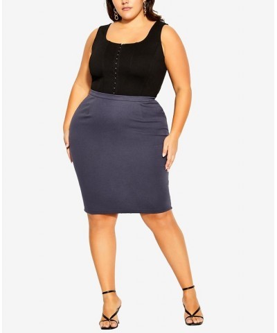 Trendy Plus Midi Tube Skirt Gray $29.67 Skirts