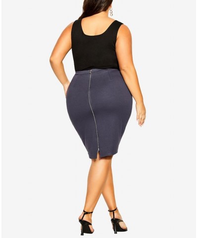 Trendy Plus Midi Tube Skirt Gray $29.67 Skirts