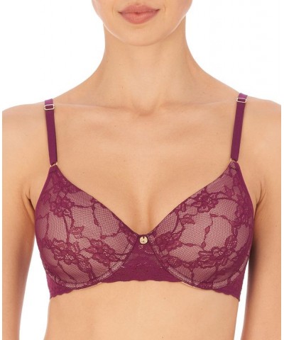 Women's Bliss Allure Lace Contour Underwire Bra 721303 Jewel Violet/rose Beige $29.26 Bras