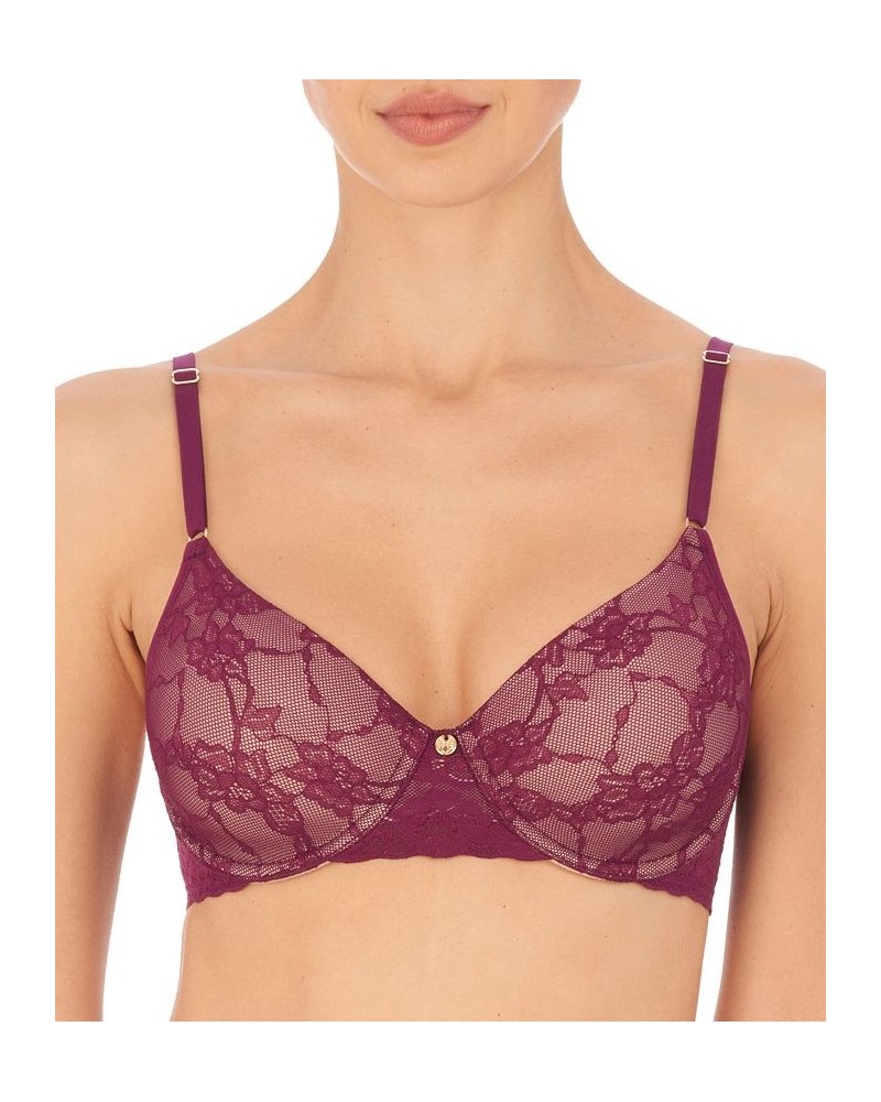 Women's Bliss Allure Lace Contour Underwire Bra 721303 Jewel Violet/rose Beige $29.26 Bras